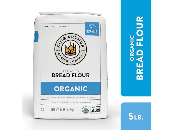 6PK King Arthur 100% Organic Bread Flour Unbleached