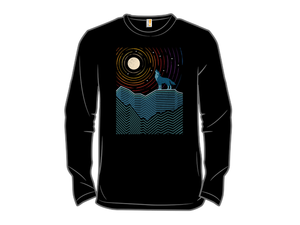 Geometric Wolf Howling at the Moon