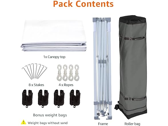 Amazon Basics 10x10 Canopy White