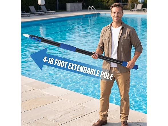 getlstub 16FT Telescopic Pool Pole