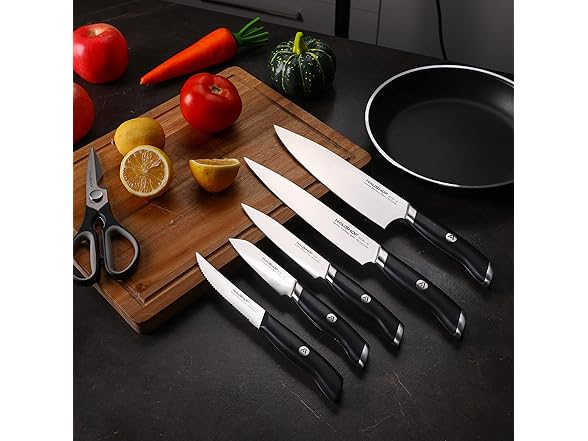HAUSHOF 15 PC Kitchen Knife Block Set