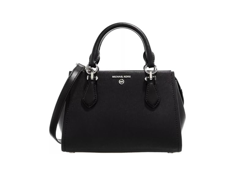 Michael Kors Marilyn Small Crossbody Bag, Silver-Tone Hardware/Black