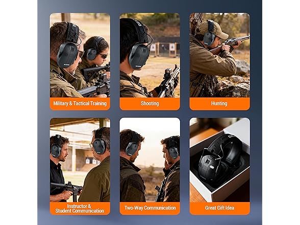 Black Bluetooth Shooting Earmuffs