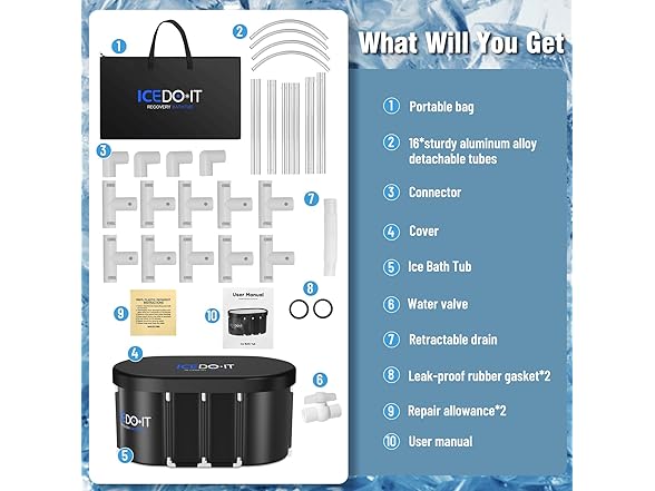 129 Gal XL Large Oval Ice Bath Tub