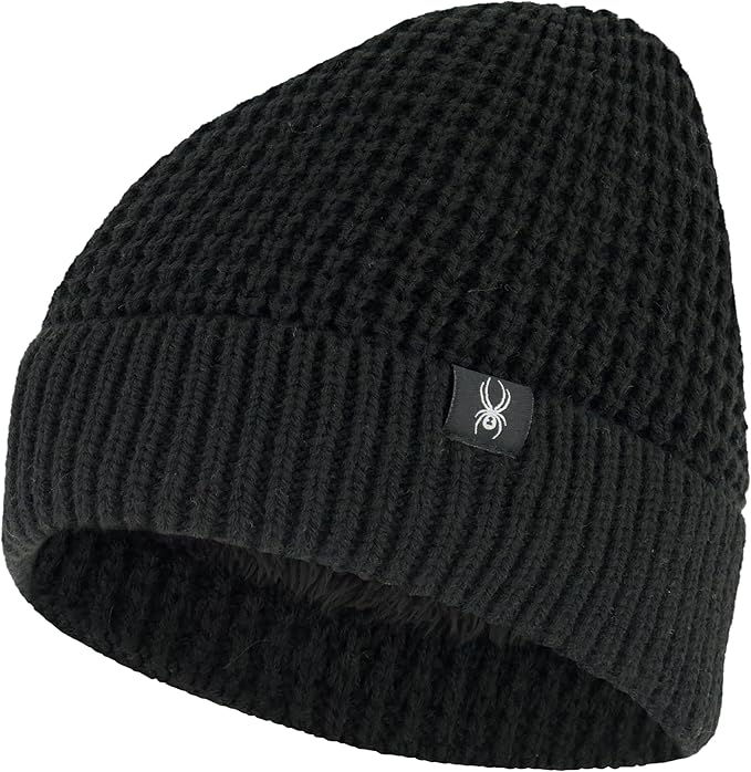 Spyder Womens Waffle Knit Ribbed Cuff Beanie - Gallery 7