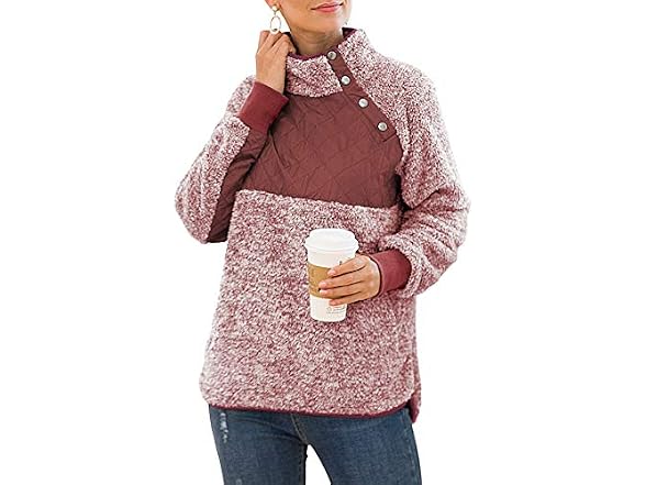 Viishow Women (XXL) Long Sleeves Coat Jujube Red