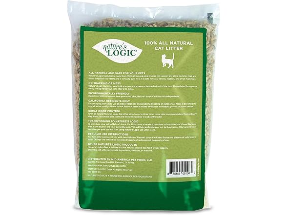 NATURE'S LOGIC 100% Natural Pine Pellet Litter