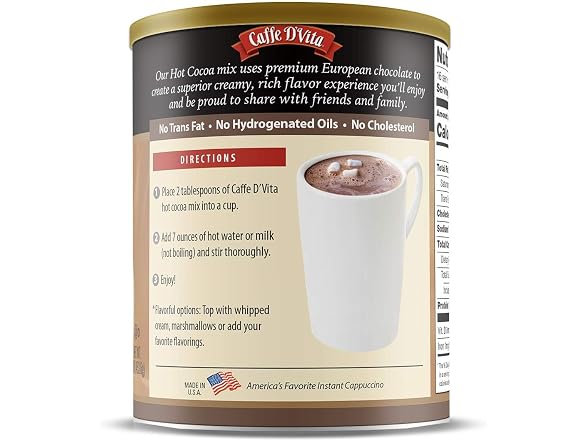 Caffe D'Vita Hot Cocoa, 16-Oz.