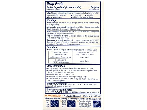 Alavert Allergy Relief ? 24-Hour