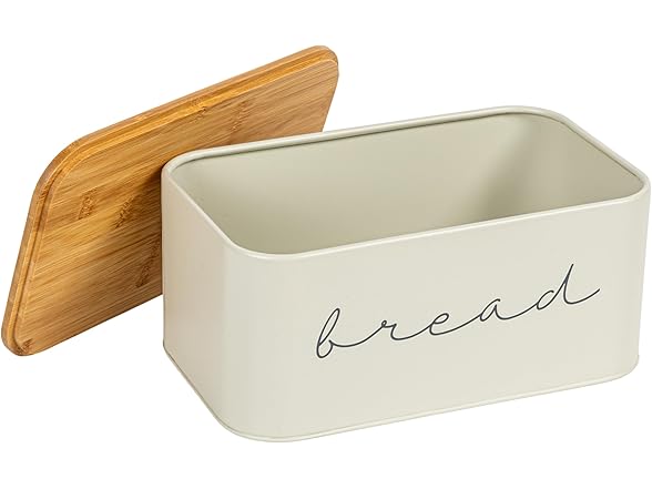Bloomingville Metal Bread Bin With Bamboo Lid