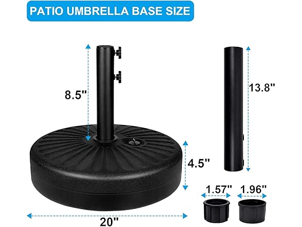 Simple Deluxe Simple Deluxe 9 FT Patio Umbrella with 2