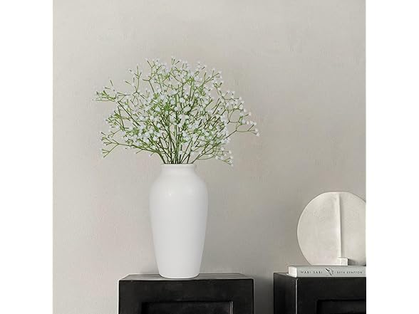 ysnn 11.6" Tall White Ceramic Vase