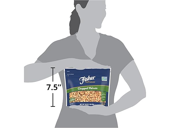 Fisher Chef's Naturals Chopped Walnuts 1lb.