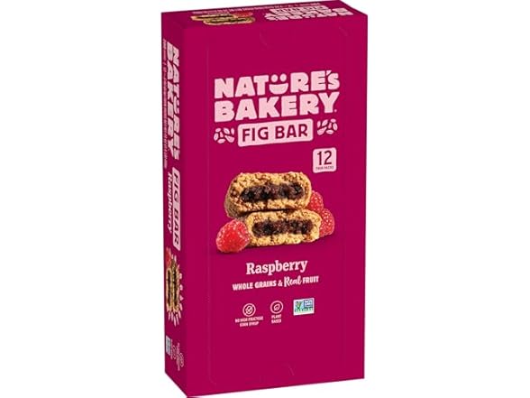 12PK Nature’s Bakery Whole Wheat Fig Bars, Raspberry