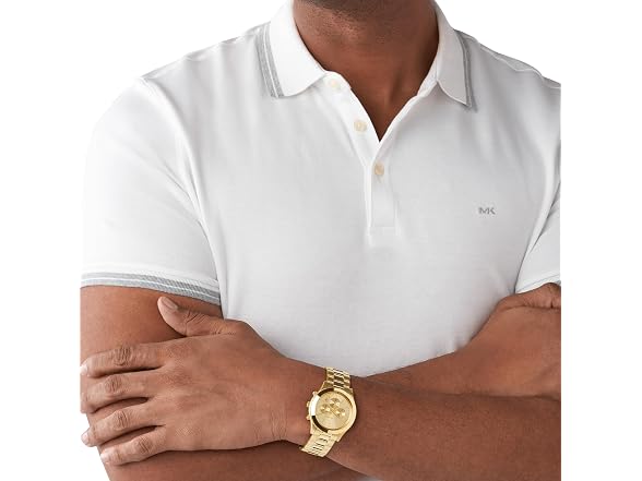Michael Kors Slim Runway Chronograph Gold-Tone Stainless Steel Men's Watch (Model: MK8909) (Open Box)