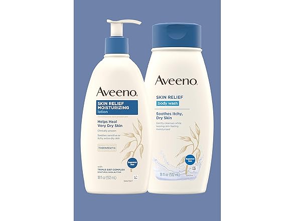 Aveeno Skin Relief Lotion, Shea Butter, 18oz