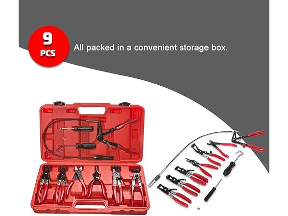 A ABIGAIL 9pcs Long Reach Pliers