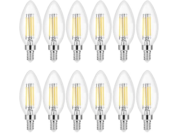 LEDIKON LEDIKON 12 Pack Dimmble E12 LED Candela