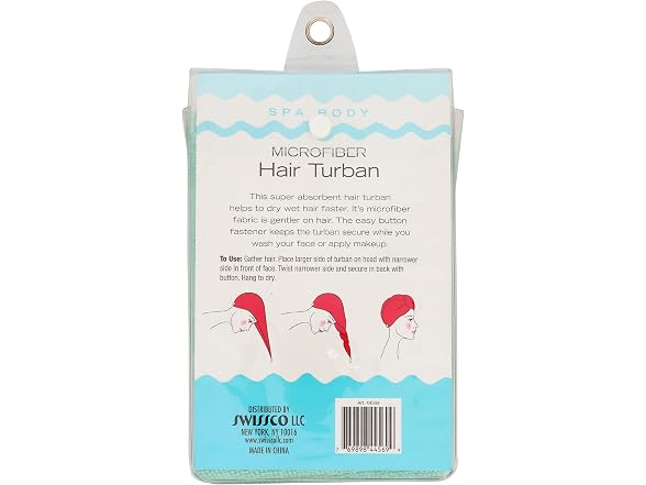 SWISSCO HAIR TURBAN MICRO FIBER FAST DRYING,