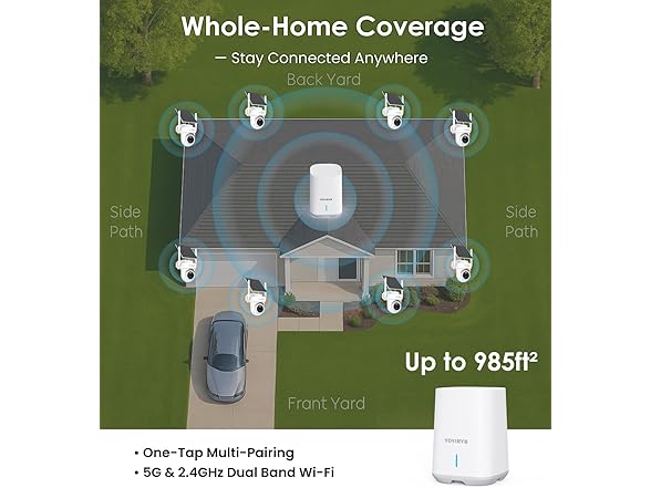 (4 Pack) Solar-Powered Security Camera System | 4K Pro