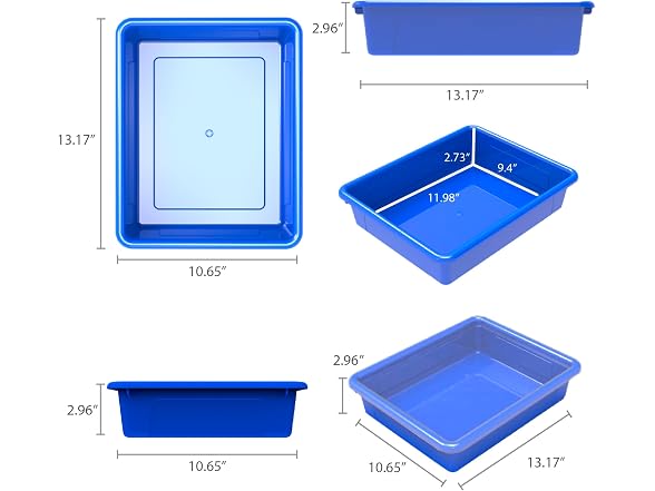 School Smart Sturdy Plastic Storage Tray