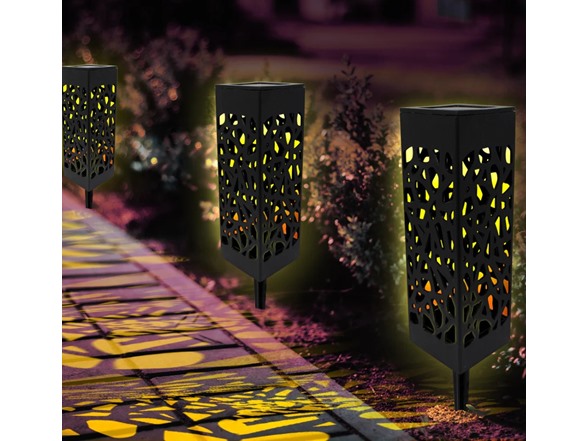 Aduro 2 Pack Solar Powered Outdoor LED Path Lights