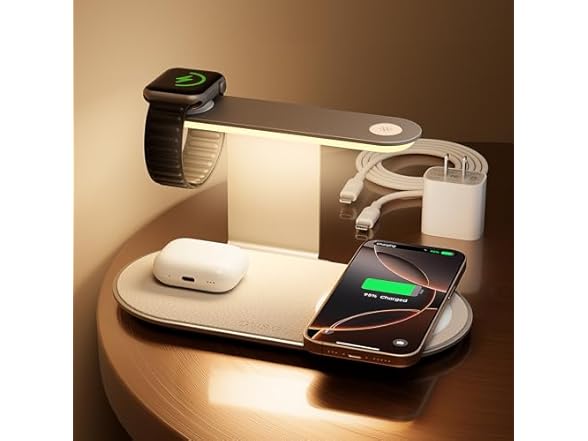 GUSGU 3 in 1 Charging Station with Night Light