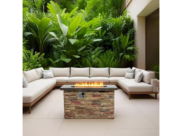 Sandston 42" Concrete Fire Table 50k BTU