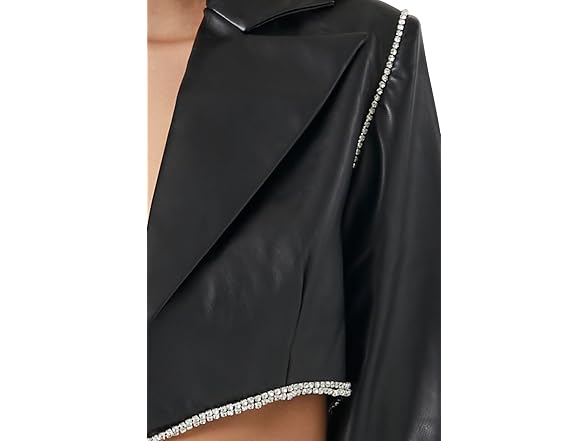 Forever 21 (XS) Cropped Faux Leather Jacket