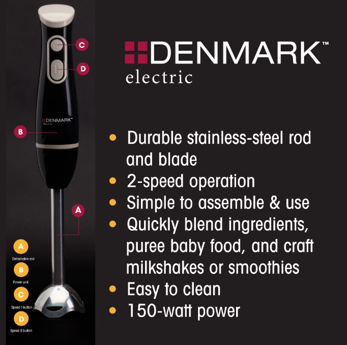 Denmark Electric 2 Speed Hand Held Immersion Blender - Gallery 6