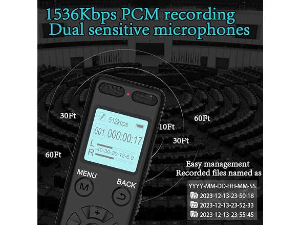 Aiworth 136GB Digital Voice Recorder