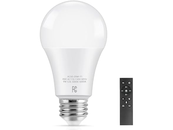TOBUSA A19 Remote Control Light Bulb