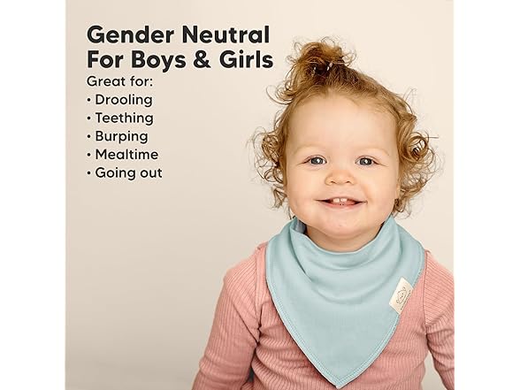 KeaBabies 8Pk Organic Baby Bandana Bibs-Hunter