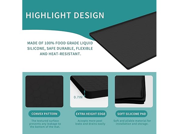 Under Sink Mat for Kitchen Waterproof