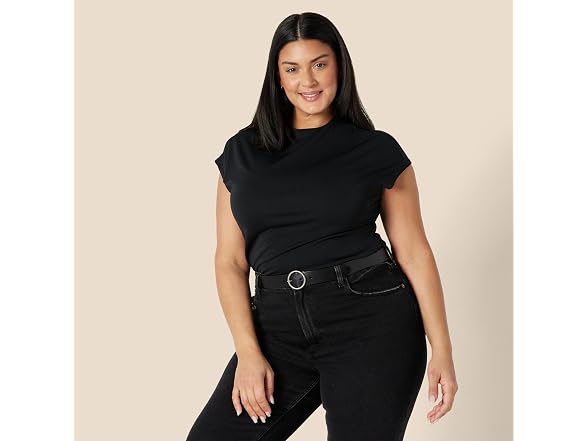 Amazon Essentials Women Slim-fit Ruched Matte Top