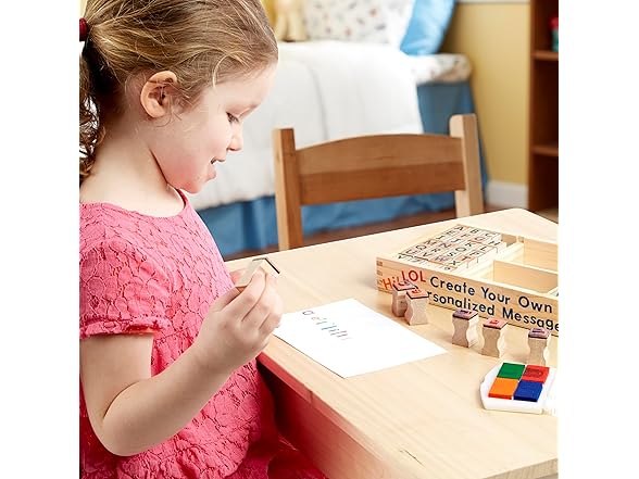 Melissa & Doug Wooden Alphabet Stamp Set