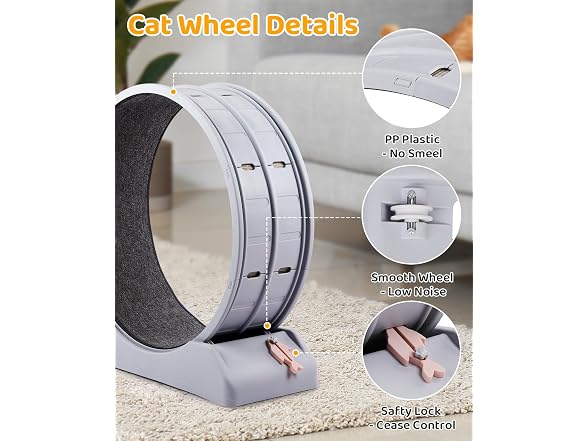 Outvita Cat Wheel, PP Plastic Cat Exercise Wh