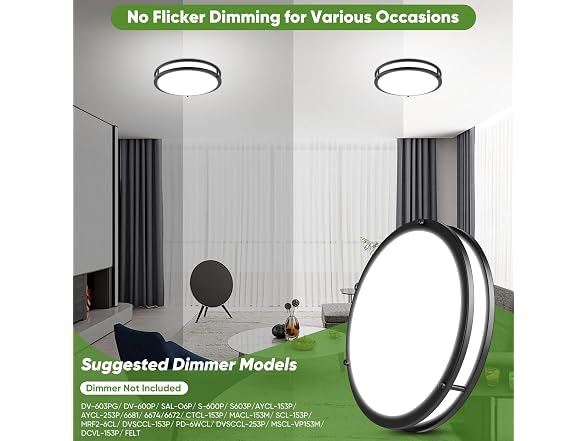 TOBUSA B0DK35CGFY 12 Inch Flush Mount Light Fixtures