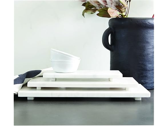 Table Sugar Marble Serving Board, Small, White