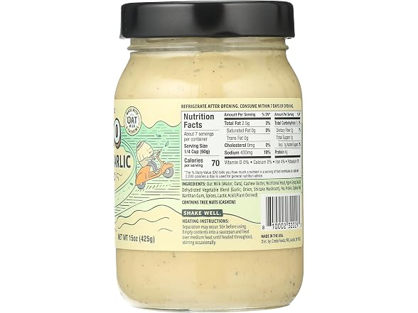 Credo Foods Roasted Garlic Alfredo Sauce 15oz
