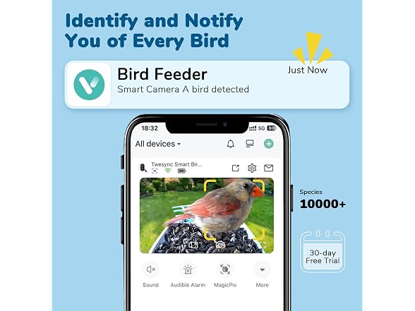 Twesync Smart Bird Feeder with Camera