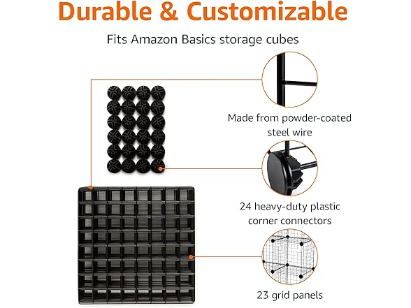 Amazon Basics Cube Wire Grid Stackable Storage