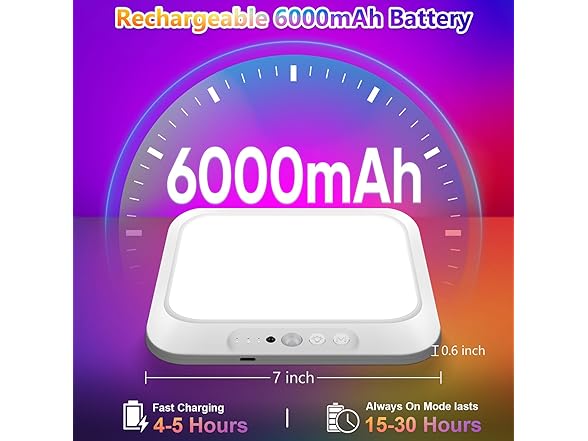 Rechargeable Motion Sensor Ceiling Light with Remote