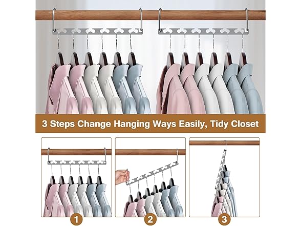 Space Saving Hangers for Clothes 20 Pack