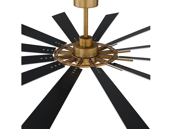 Parrot Uncle 72 Inch Large Windmill Ceiling Fan Gold