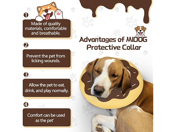 MIDOG Inflatable Dog Donut Cone Small 9"-10"