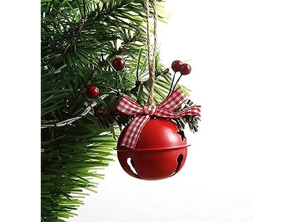 Wonsunss 18 PCS Christmas Jingle Bells Ornaments