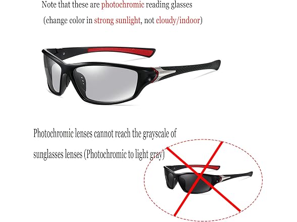 Melrose Men's Sports Photochromic Reading Glasses