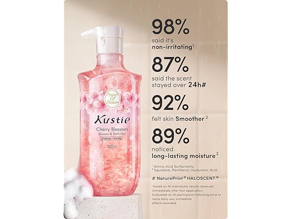 Kustie Sakura Floral Body Wash 12.8 fl oz