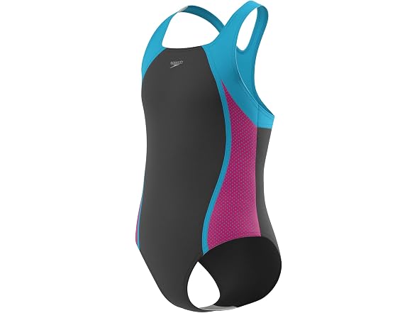 Speedo One-Piece Swimsuit, Mesh Black (12)